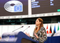 L'eurodeputata (Avs), Ilaria Salis. Crediti: Parlamento europeo