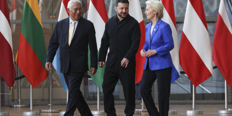 Zelensky, Costa, von der Leyen, allargamento