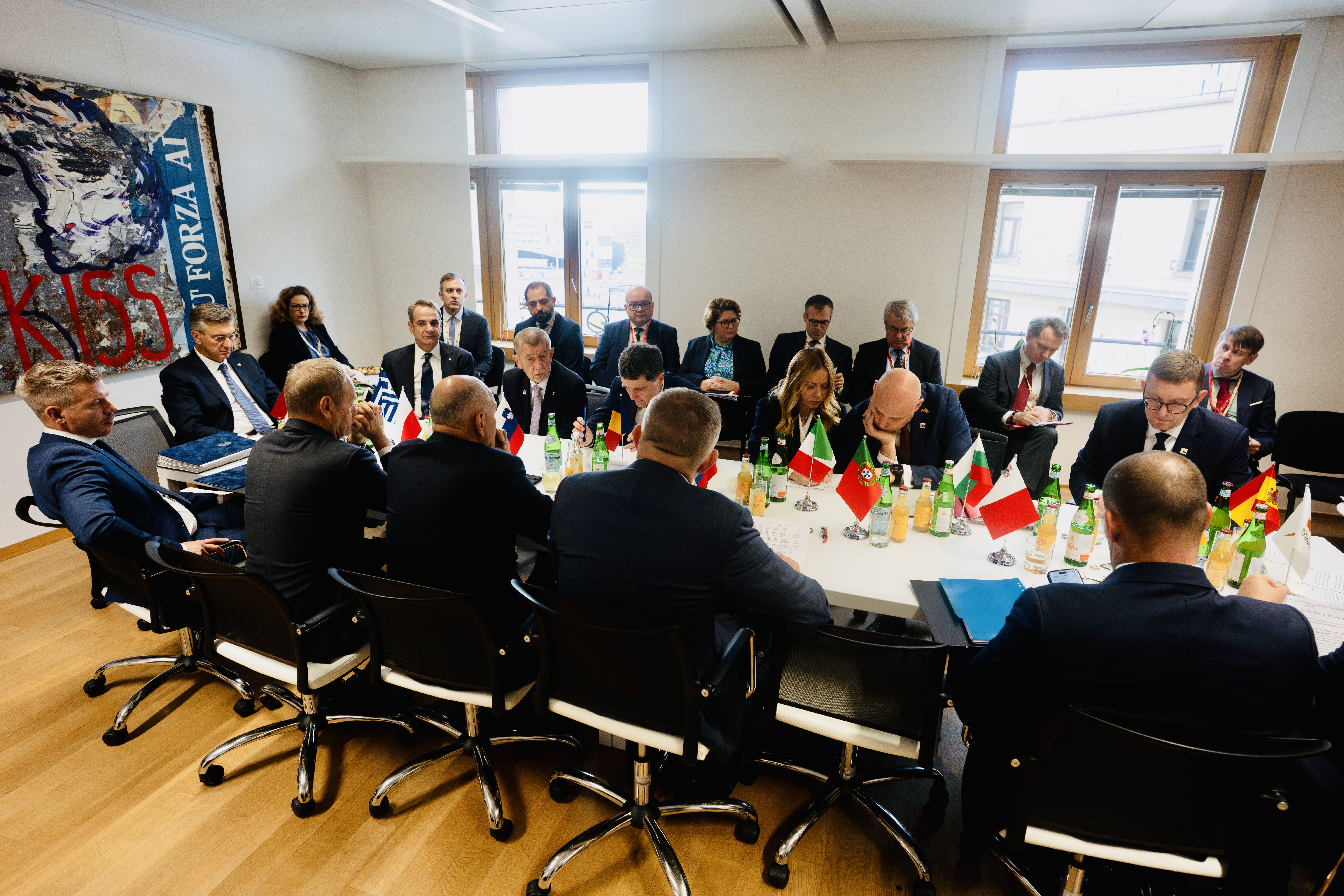 Una immagine della riunione degli Amici della Coesione. 15 Ottobre 2026. Source: Palazzo Chigi