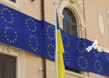 Bandiera ucraina. Crediti: Andrea Panegrossi via Imagoeconomica