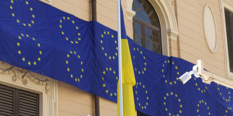 Bandiera ucraina. Crediti: Andrea Panegrossi via Imagoeconomica