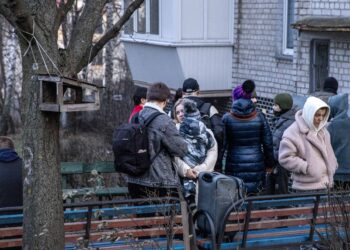 Periferia di Kiev colpita da un attacco missilistico russo. Crediti: Marco Cremonesi via Imagoeconomica