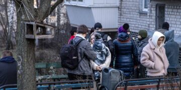 Periferia di Kiev colpita da un attacco missilistico russo. Crediti: Marco Cremonesi via Imagoeconomica