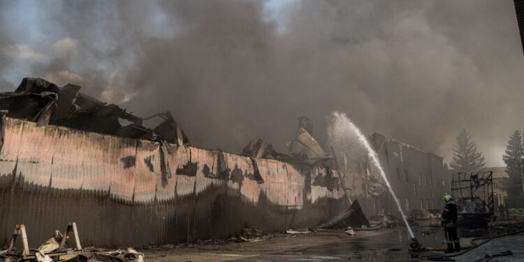 Rubble following a Russian drone attack. September 7, 2026. Source: Imagoeconomica via Dsns.gov.ua