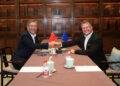 Il ministro del Commercio cinese, Wang Wentao, e il commissario europeo per il Commercio, Maroš Šefčovič. Crediti: Commissione europea