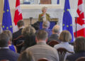 La presidente della Commissione europea, Ursula von der Leyen, al vertice UE-Canada. Crediti: Commissione europea