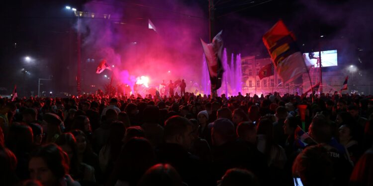 Vittoria della Lista Studentesca in Serbia. Crediti: Federico Baccini/The New Union Post