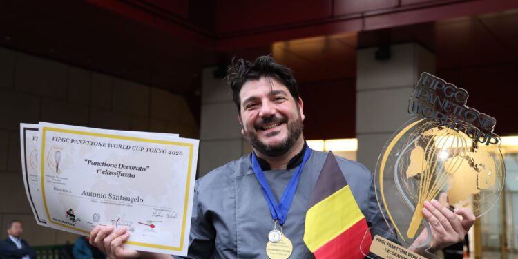 Il Belgio vince la medaglia d'oro per il miglior panettone artistico al mondo. Ma è fatto dall'italiano Antonio Santangelo.