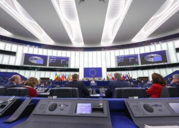 La presidente della Commissione europea, Ursula von der Leyen, nell'Aula del Parlamento europeo [Strasburgo, 21 ottobre 2026. Foto: Dati Bendo. Copyright: EC - Audiovisual Service,
European Union , 2026]